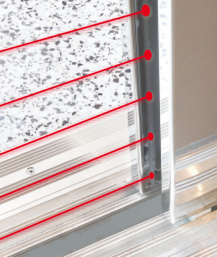 (di serie per porte a battente)