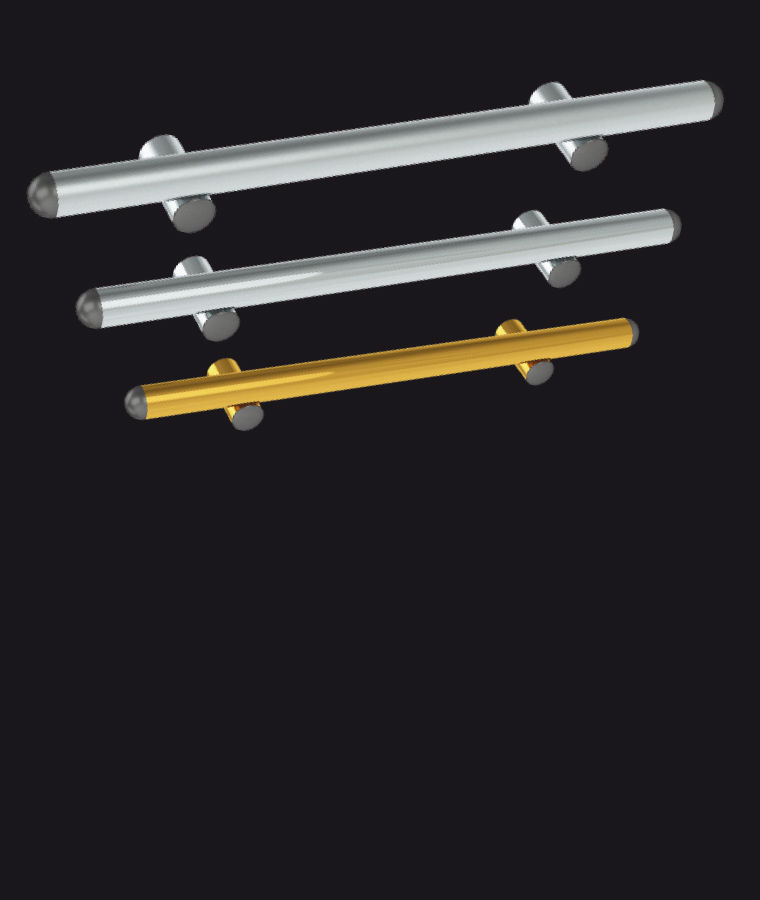 Disponibile in acciaio inox satinato, lucido e oro